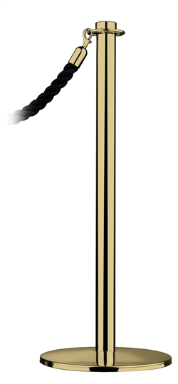 Contemporary Post Traditional Base Polished Brass Not Tapped