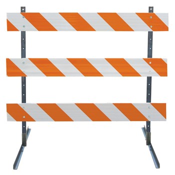 4' Type III-Angle Iron Feet & 63" Angle Iron Uprights with High Intensity Prismatic Grade
Striped Sheeting - Both Sides