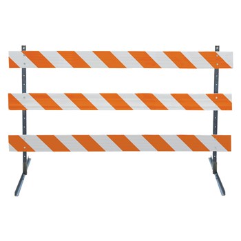 6' Type III-Angle Iron Feet & 63" Angle Iron Uprights with High Intensity Prismatic Grade
Striped Sheeting - One Side