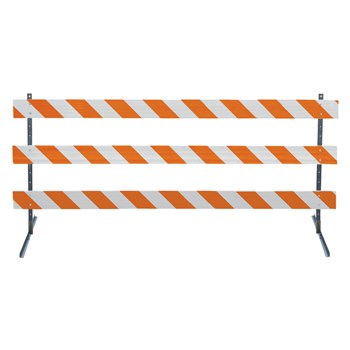 8' Type III-Angle Iron Feet & 63" Angle Iron Uprights with High Intensity Prismatic Grade
Striped Sheeting - One Side