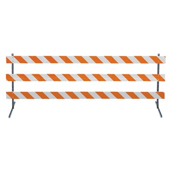 10' Type III-Angle Iron Feet & 63" Angle Iron Uprights with High Intensity Prismatic Grade
Striped Sheeting - One Side