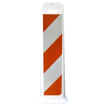 Gemstone Vertical Panel White - 8" x 36"  Engineer Grade Striped Sheeting with 6" wide stripes
