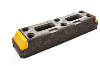 OxBlock HiVis 53 lb Fence Base â€“ Extra-Heavy Temporary Fence Weight