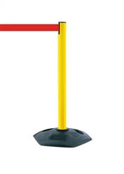 Lawrence Metal Crowd Control Heavy Duty Outdoor Yellow Post