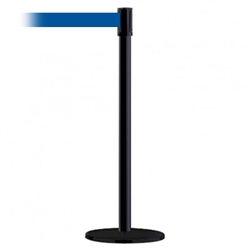 Slimline Post Basics Black Base/Blue Tube/Blue Head Standard 7.5' No Custom Blue Webbing Standard Belt End