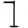 Slimline Post Basics Black Base/Satin Brass Tube/Satin Brass Head Standard 7.5' No Custom Black Webbing Standard Belt End