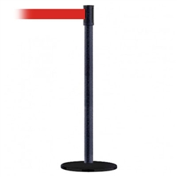 Slimline Post Basics Black Base/Black Wrinkle Tube/Black Wrinkle Head Standard 7.5' No Custom Red Webbing Standard Belt End