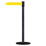 Slimline Post Basics Black Base/Black Wrinkle Tube/Black Wrinkle Head Standard 7.5' No Custom Yellow Webbing Standard Belt End