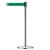 Slimline Post Universal Polished Chrome Base/Polished Chrome Tube/Polished Chrome Head Standard 7.5' No Custom Green Webbing Standard Belt End