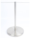 Museum & Art Gallery Barrier, 16" Tall, Stainless Steel "Q-Cord"