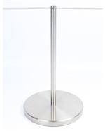 Museum & Art Gallery Barrier, 16" Tall, Stainless Steel "Q-Cord"