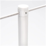 Museum & Art Gallery Barrier, 16" Tall, White Powder Coat "Q-Cord"