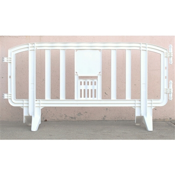 Movit - 6.5' ft. Plastic Crowd Control Barricade White