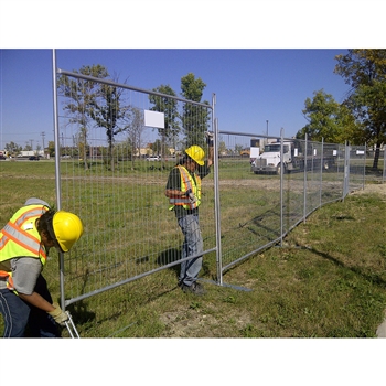 Temporary Construction Fence Panels, Galvanized Steel (6 X 8' ft.) Heavy Duty
