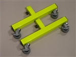 Add-on locking caster feet, Fluorescent Green