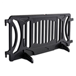 Plastic Crowd Control Fillable Barricade OTW Black