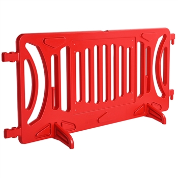Plastic Crowd Control Fillable Barricade OTW Red