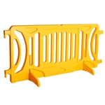 Plastic Crowd Control Fillable Barricade OTW Yellow