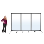 Clear / See-through Room Divider - 3 Panel - 6' 2"H x 10' 0"L