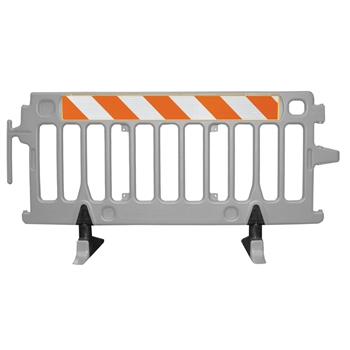 Avalon Crowd Control Plastic Barricade - Add engineer grade striped sheeting on one side