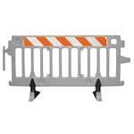 Avalon Crowd Control Plastic Barricade - Add engineer grade striped sheeting on two sides