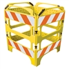 Safegate Manhole Guard, with four sections, sheeted with Engineer grade striped sheeting on each section