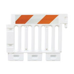 Strongwall ADA Orange Pedestrian Barricade with engineer grade striped sheeting on one side - Top Only,