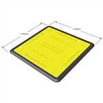 Pedestrian Trench Cover  44.3"L x 44.3"W with smooth rubber edges