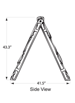 Fibercade - Flasher Leg 12"/ 8" Fits 12" x 24" Top Panel and Flashing Lights