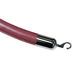 Naugahyde-Leather Rope Maroon with Metal Ends