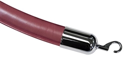 Naugahyde-Leather Rope Maroon with Metal Ends