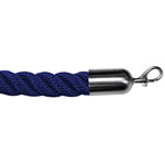 Twisted Plastic Rope Blue with Metal Ends