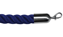 Twisted Plastic Rope Blue with Metal Ends