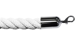 Twisted Plastic Rope White with Metal Ends