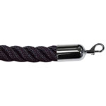 Twisted Plastic Rope Black with Metal Ends