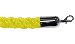 Twisted Plastic Rope Yellow with Metal Ends