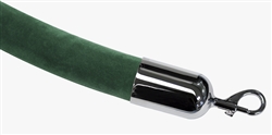 Velour Rope Hunter Green with Metal Ends