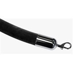 Velour Rope Black with Metal Ends