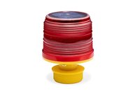 Airport Barricade Hazard Light, Dual Mode Solar-Powered LED: Flashing or Steady-Burn, 360Â°