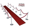 Crowd Control Stanchions (12-pack with 11 Ropes)