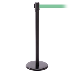 QueuePro 200, Black, Barrier with 11' Light Green Belt