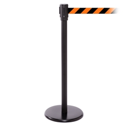 QueuePro 200, Black, Barrier with 11' Orange/Black Diagonal Belt