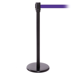 QueuePro 200, Black, Barrier with 11' Purple Belt