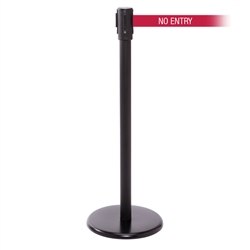 QueuePro 200, Black, Barrier with 11' NO ENTRY Belt