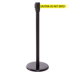 QueuePro 200, Black, Barrier with 11' CAUTION-DO NOT ENTER Belt