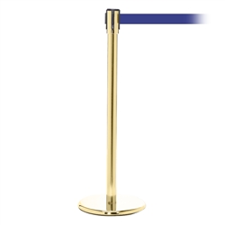 QueuePro 200, Polished Brass, Barrier with 11' Blue Belt