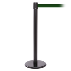 QueuePro 250, Black, Barrier with 11' Dark Green Belt