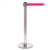 QueuePro 250, Polished Stainless, Barrier with 11' Fluorescent Pink Belt