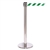 QueuePro 250, Polished Stainless, Barrier with 11' Green/White Diagonal Belt