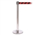 QueuePro 250, Polished Stainless, Barrier with 11' Red/Black Diagonal Belt